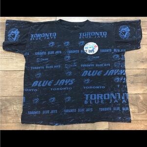 Vintage 90’s Salem Sportswear Toronto Blue Jays AOP T-Shirt - Size Large/XL